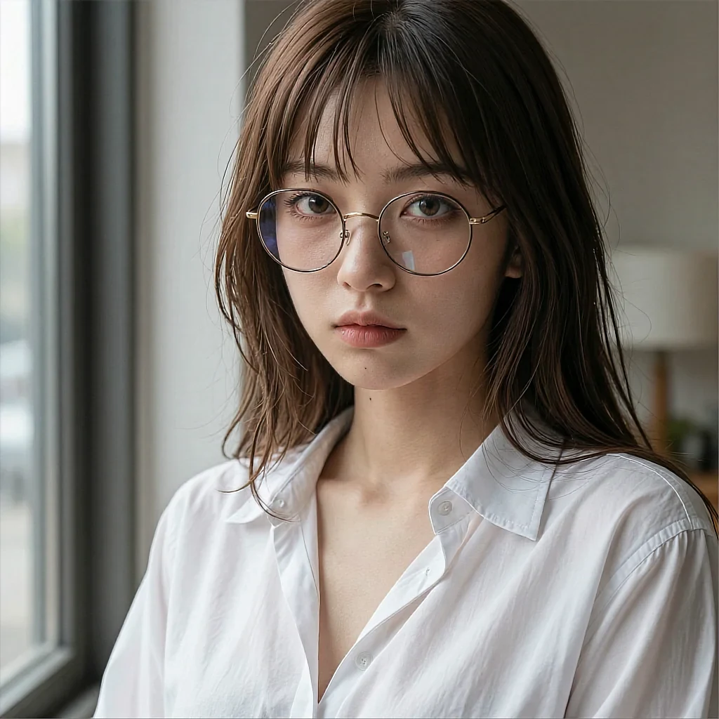 Close crop of a fictional AI character in the photograph tucked into the diary